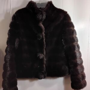 Nine West Dark Brown Teddy Jacket